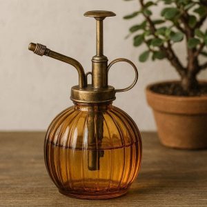 Vintage Glass Plant Mister Decorative Spray Bottle With Top Pump Retro Styling For Indoor Houseplants Bonsai