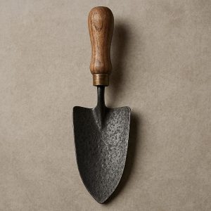 15 Carbon Steel Garden Trowel Classic Wooden Handle Traditional Hand Shovel Rugged Forged Metal Tool For Landscaping