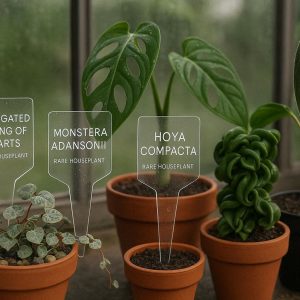 27 Acrylic Clear Plant Labels Modern Garden Markers Transparent Waterproof Greenhouse Sign Tags For Rare Houseplants