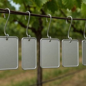 28 Aluminum Metal Plant Labels Double Sided Impressible Writing Tags Weatherproof Hanging Markers For Outdoor Vineyards