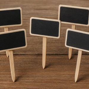 Mini Blackboard Plant Labels Wooden Chalkboard Garden Markers Reusable Sign Tags For Weddings Catering Herbs
